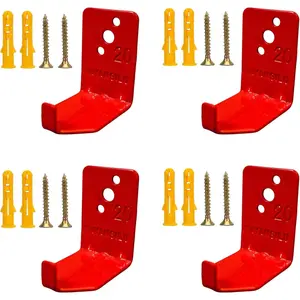 Universal Fire Extinguisher Bracket, Fire Extinguisher Mounts & Brackets (L Hook - 4 Pack)