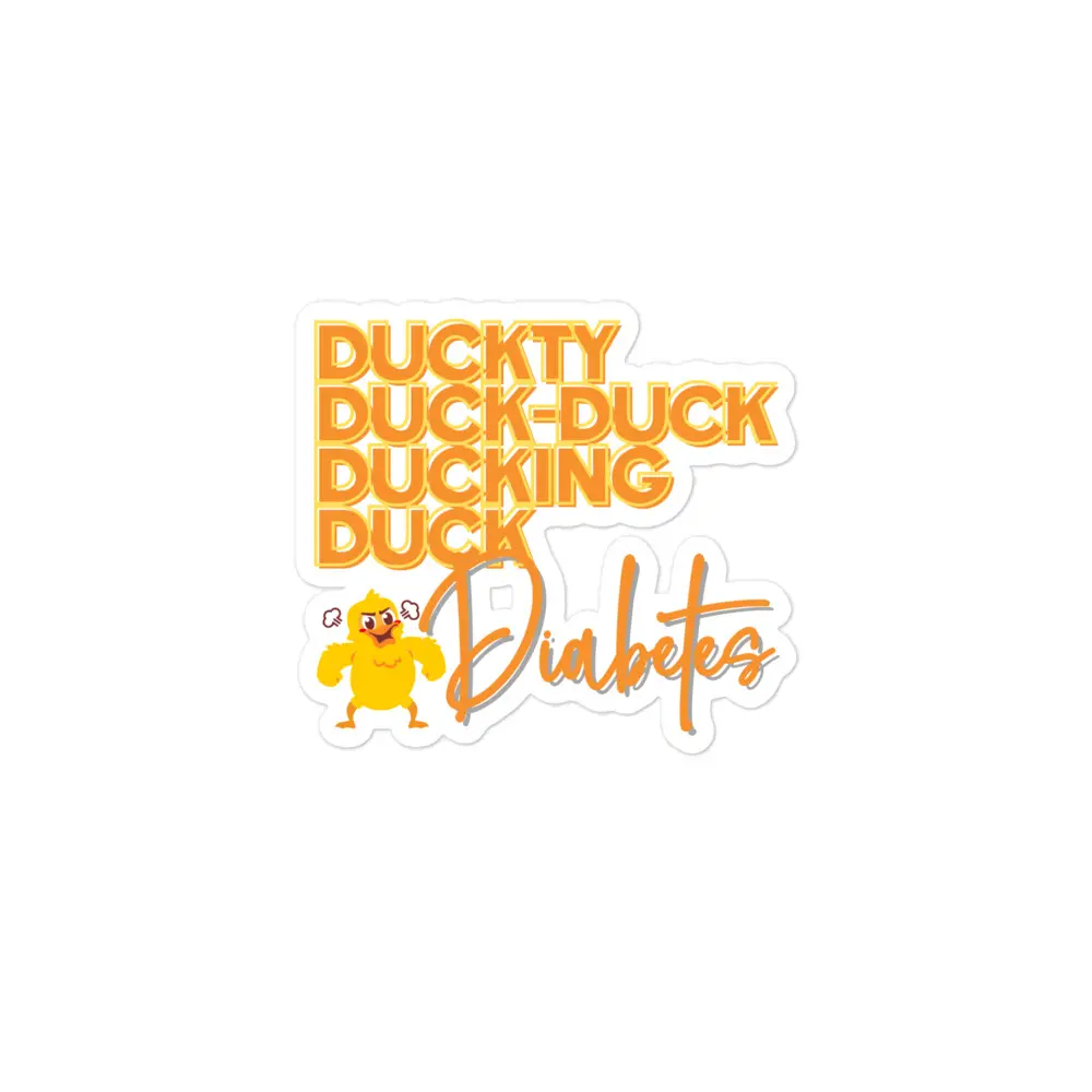 Orange Zesty Duckty Duck Sticker - Diabetes Awareness Sass Vinyl Decor