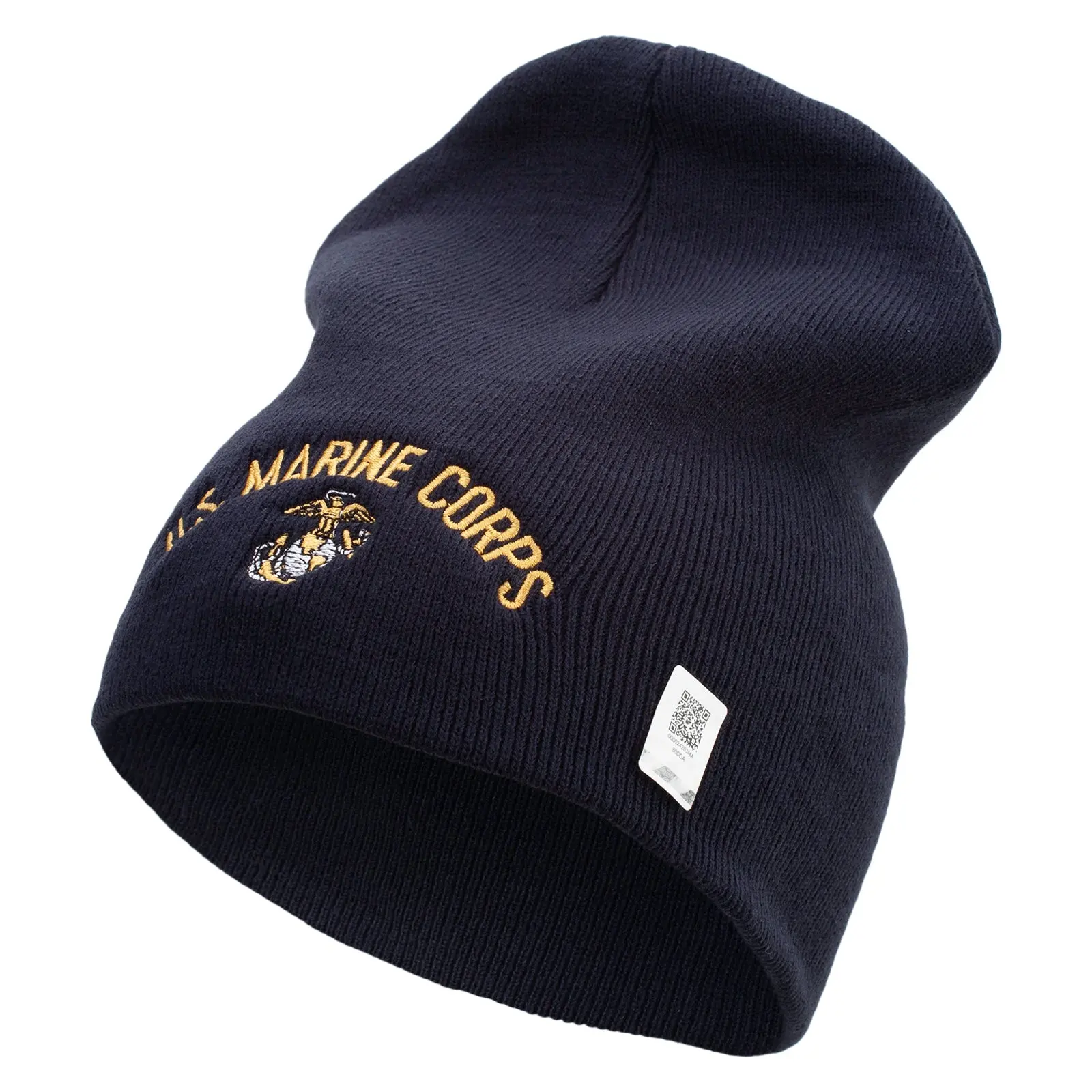 US Marine Corps Symbol Embroidered 8 Inch Short Beanie