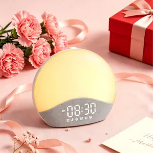 [Mother’s Day] ecozy Sunrise Alarm Clock for Heavy Sleepers, Smart Wake Up Light Clock with Sunrise/Sunset Simulation Decor, 26 Soothing Sounds, White Noise Machine Night Light, Bluetooth Speaker Wake Up Light Clock for Bedroom, Adults, Kids