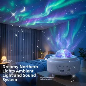 Aurora Star Bluetooth Speaker, multi-functional Bluetooth speaker, ambient light projection, multi-color variable lighting, high-fidelity cinema sound quality, 5.3 Bluetooth chip, multi-device compatibility, suitable for bedrooms, cinemas, birthday partie