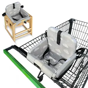 Shopping Cart Seat Cover  Baby, High Chair & Grocery Seat Protector, Padded Chair Covers  Restaurant Seats, Unisex Machine Washable Grocery Cart Liner & Swing Insert – Grey Clouds