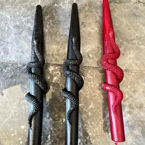 Handmade Gothic 3D Snake Wrapped Pillar Candle for Altar Decor Halloween Unique Design