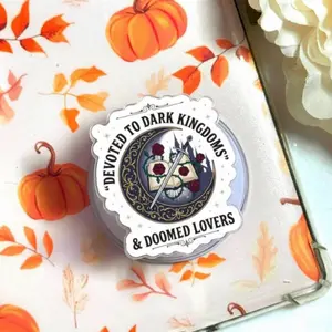 Romantasy Reader MagSafe Phone Grip, Magnetic Pop Socket, Sword Rose Bookish Fantasy Phone Holder