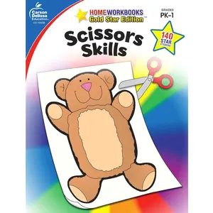 Carson Dellosa Scissor Skills Activity Book for Kids Ages 3-5, Colorful Animals, Shapes, and Line Formation Cut and Paste Activities, Kids Craft Book With Incentive Chart and Stickers, PreK+ Paperback – January 4, 2010