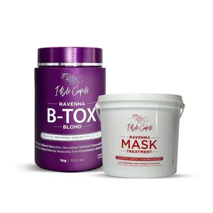I Belli Capelli Ravenna B-tox Blond + Anti-frizz Rejuvenating Hair Mask with Argan Oil Treatment for Intense Hydration and Shine Blonde