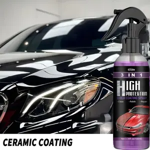 3 in 1 Car Ceramic Coating Spray, Car Paint Care, Quick Application Liquid Wax Polisher & Paint Repair Agent, Car Detail Protective Sealant