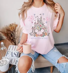 Happiest Mama on Earth Shirt, WDW Castle Floral Shirt, Vintage WDW Shirt, Magic Kingdom Shirt