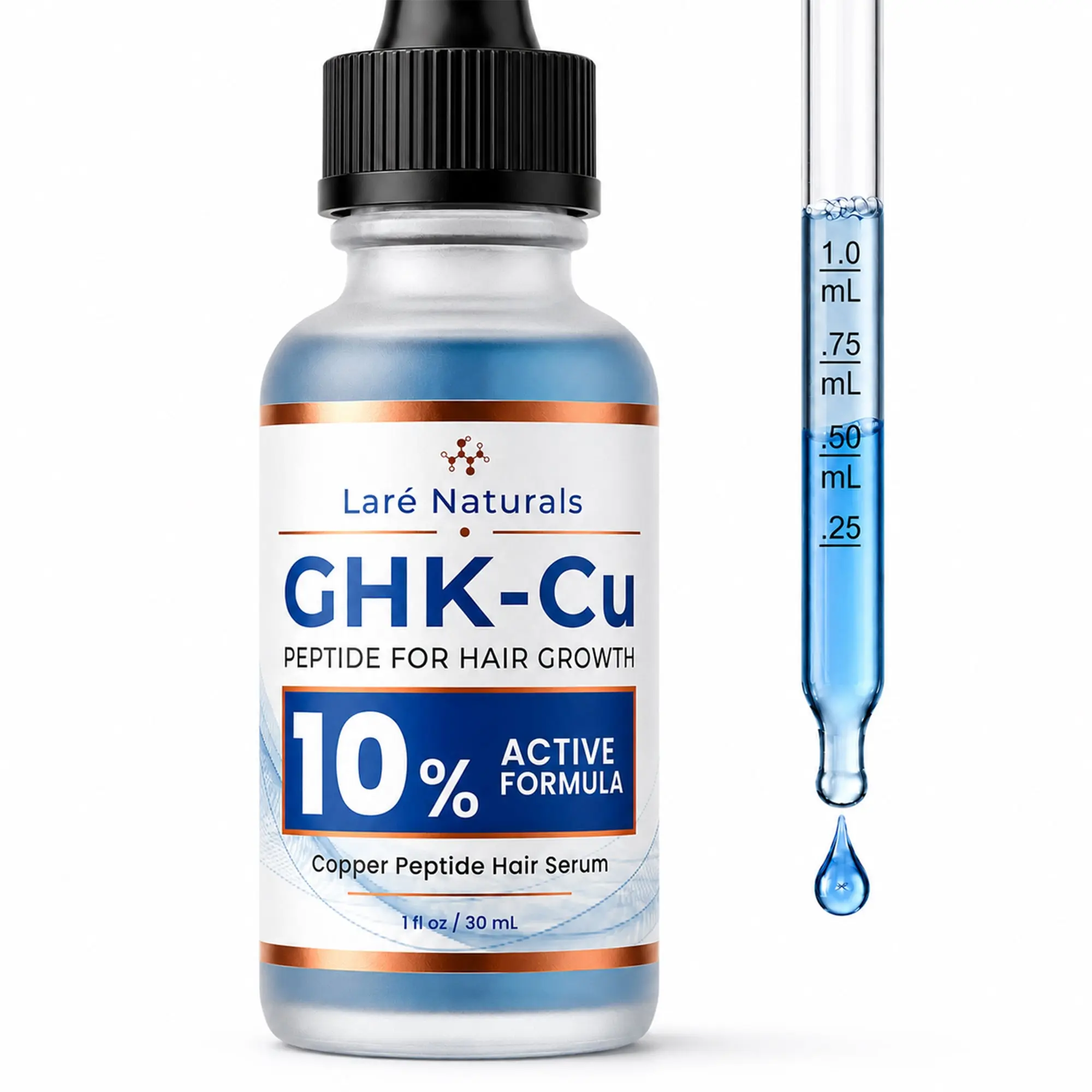 10% GHK-Cu Copper Peptide Hair Growth Serum for Thicker, Fuller-Looking Hair
