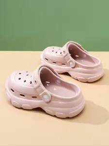 Women's Solid Color Non-slip Slides, Casual Comfortable Breathable Beach Slides, Summer Barefoot Shoes for Indoor & Outdoor Wear, Girl, Eva Slippers, Beach Slippers