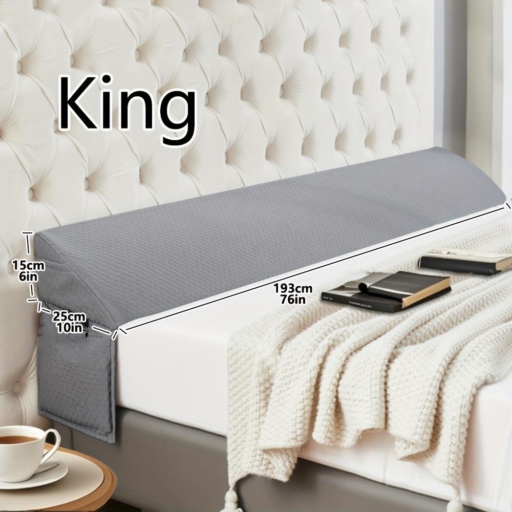 Wedge Pillow - Bed Gap Filler & Headboard Suitable for Back, Post-Surgery, Pregnancy - Machine Washable Mattress Wedge with Filling