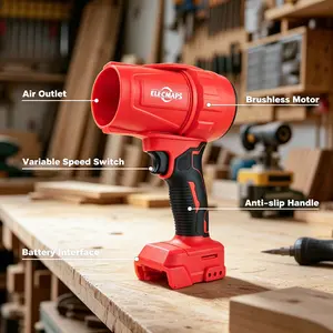700W Turbojet, 20V Cordless High-power 35000RPM High-speed Turbo Fan, Portable Handheld Leaf Blower, Suitable For Car Drying, Leaves, Snow, Dust Blowing, Perfect Holiday Gift.
