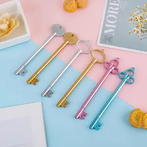 Creative Key Shaped Gel Ink Pen, 6/12pcs Smooth Writing Roller Ball Pen, Unique Stationery Set for School, Office and Gifts