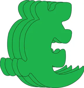 SHAPES ETC. Large Single Color Creative Foam Cut-Outs - Gecko