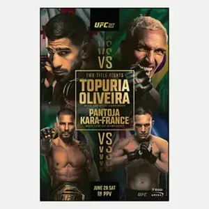 UFC 317 Fight Poster  Unframed , Ilia Topuria Vs Charles Oliveira New Usa Movies Wall Art, Un Artwork, Artistic Home Decor, Fan Gift for Him Her