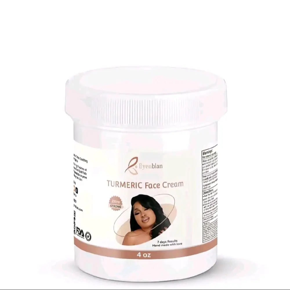 Byenblan Turmeric Face Cream - 4oz Moisturizing Acne Treatment for Skin Repair, Discoloration & Pimple Relief (Moisture-Boosting Skincare)