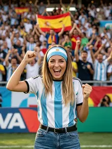 Argentina Soccer Fan Headband Sweatband, Vamos Argentina, Unisex for Men & Women, Perfect for Matches & Parties, Gift for Football Fans