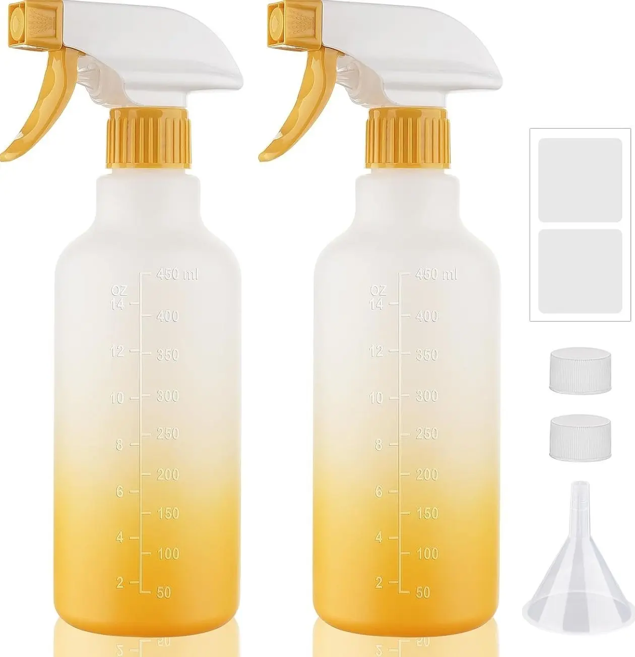 16.9oz Spray Bottles 2 Pack, Adjustable Mist Stream Containers