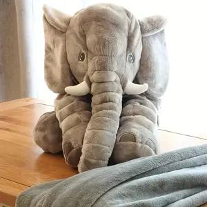 40cm Soft Elephant Plush Toys Cute Elephant Babyy Sleeping Pillow Stuffed Animals Best Gifts For Kidds Birthday Room Decoration