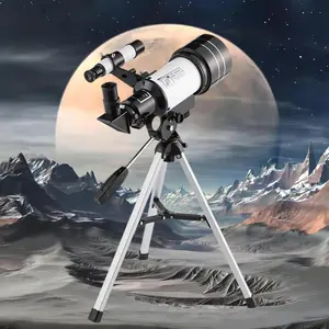 70mm Aperture Telescope with Tripod, Portable Telescope with Phone Adapter, Optical System Telescope for Adults & Teens, Outdoor Camping & Hiking Equipment