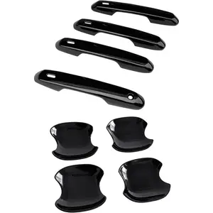 L2R for Toyota Grand Highlander (2024-2026) Car Exterior Door Handle Bowl Cover Trim Decor Overlay ABS Car Accessories 8 PCS (Black)