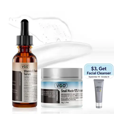VGO Spring Glow Up Snail Mucin 92% Moisturizer Daily Face Gel Cream for Dry & Sensitive Skin, 50g / 1.76oz  Hydrate Nourishing Serum -A