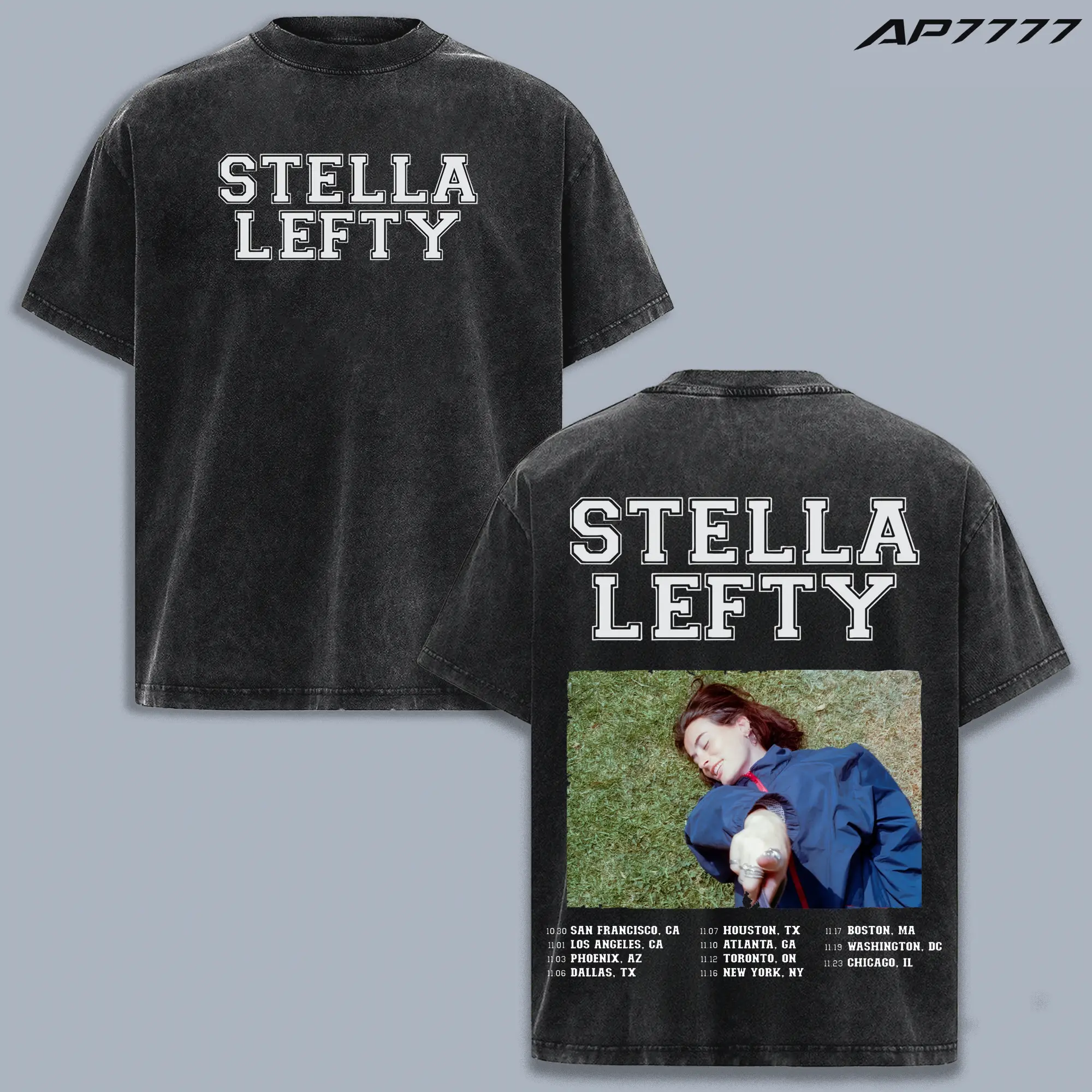 Stella Leffty Live Tour 2026 Shirt, Indie Folk Music Graphic Tee, Vintage Washed Concert T Shirt, Retro Artist Tour Dates Shirt, Oversized Heavyweight Cotton Streetwear, Unisex Fan Gift Apparel