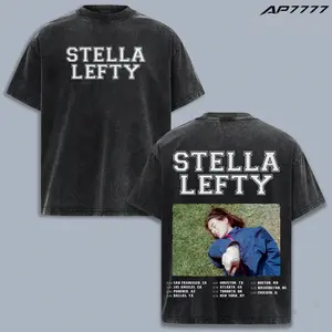 Stella Leffty Live Tour 2026 Shirt, Indie Folk Music Graphic Tee, Vintage Washed Concert T Shirt, Retro Artist Tour Dates Shirt, Oversized Heavyweight Cotton Streetwear, Unisex Fan Gift Apparel