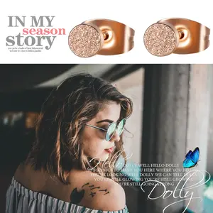 OIDEA Minimal Matte Round Dot Stainless Steel Stud Earrings for Women, 4-8mm Tiny Studs for Casual Business Wear, Birthday Gift