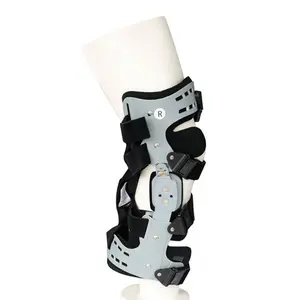 Right Knee Hinged Knee Brace, Adjustable Knee Support with Locking Hinge for Stability