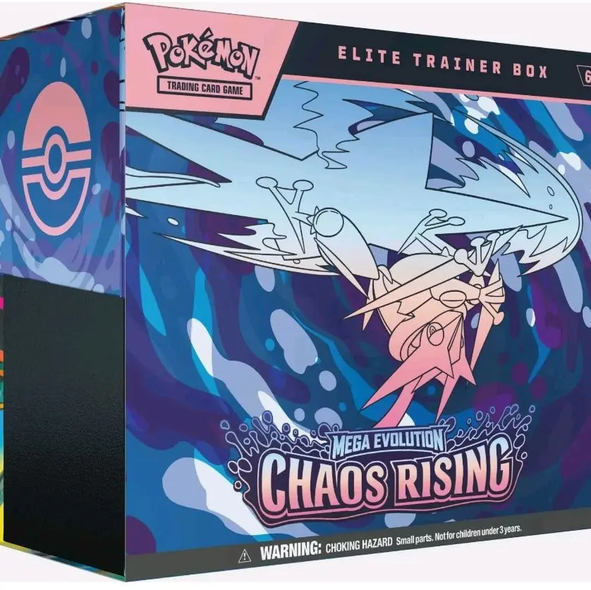 Pokémon Official TCG Chaos Rising Elite Trainer Box (ETB) - Near Mint Collectible Sealed Non-Sports Trading Cards Box