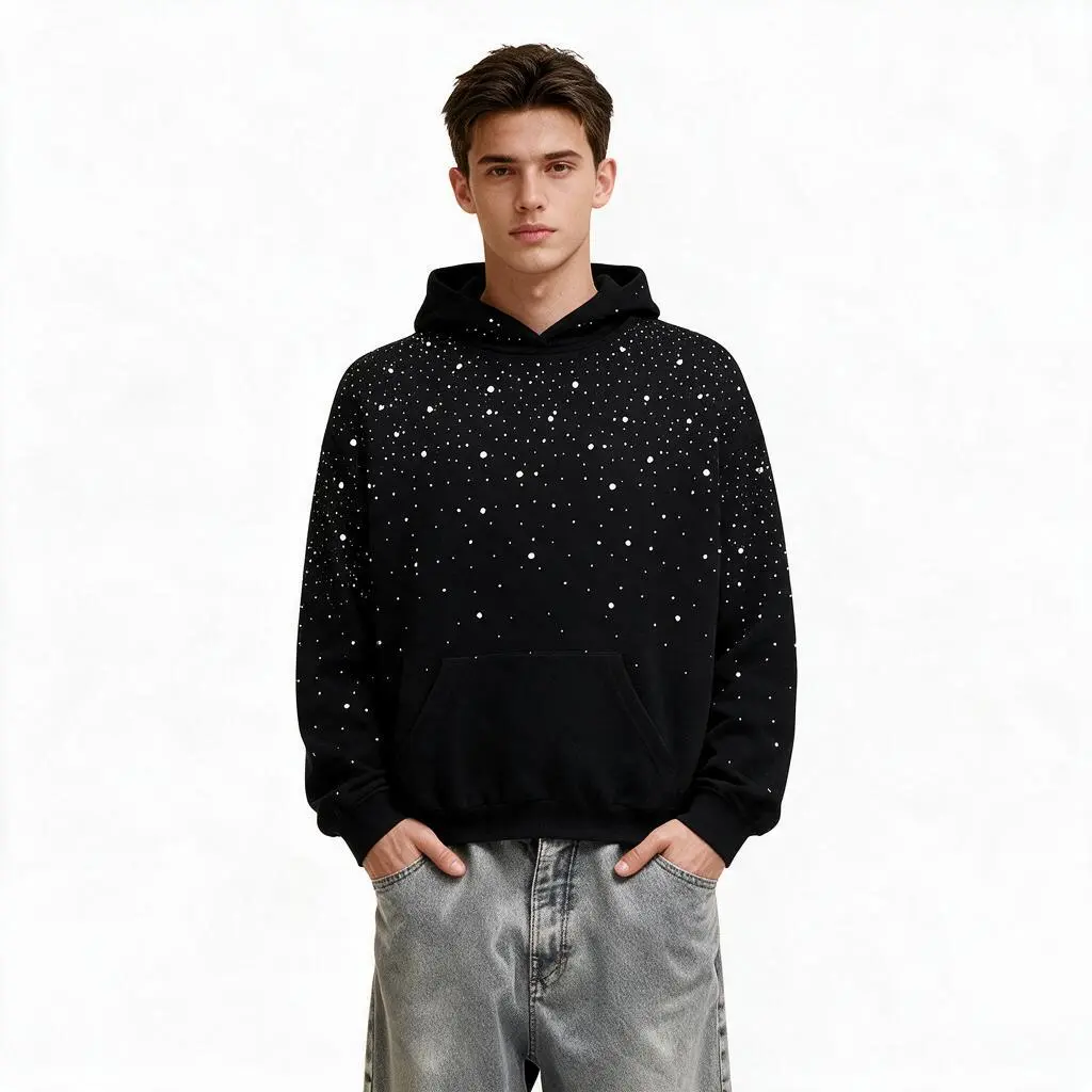 Rhinestone Pullover Hoodie Vintage Washed Unisex Y2K Loose Fit Fall Fashion with Pockets Casual Menswear Black Long Sleeve Top Stylish Outfit#DiamondHoodie#RhinestoneClothing#StarRhinestoneHoodie#BlackSparkleHoodie#BedazzledHoodie#CrystalHoodie#Flee