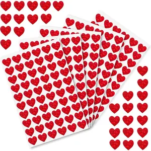 1800pcs Heart Stickers, Valentines Stickers, 0.5inch Holographic Glitter Small Mini Red Hearts Sticker Love Stickers for Valentine's Day, Mother's Day, Award Charts, Envelopes, Crafting, Scrapbooking