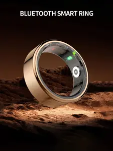 Stainless Steel Bluetooth-compatible Smart Ring, Oxygen Heart Rate Sleep Health Monitor, Waterproof Fashion Wearable Device, Unisex Gift