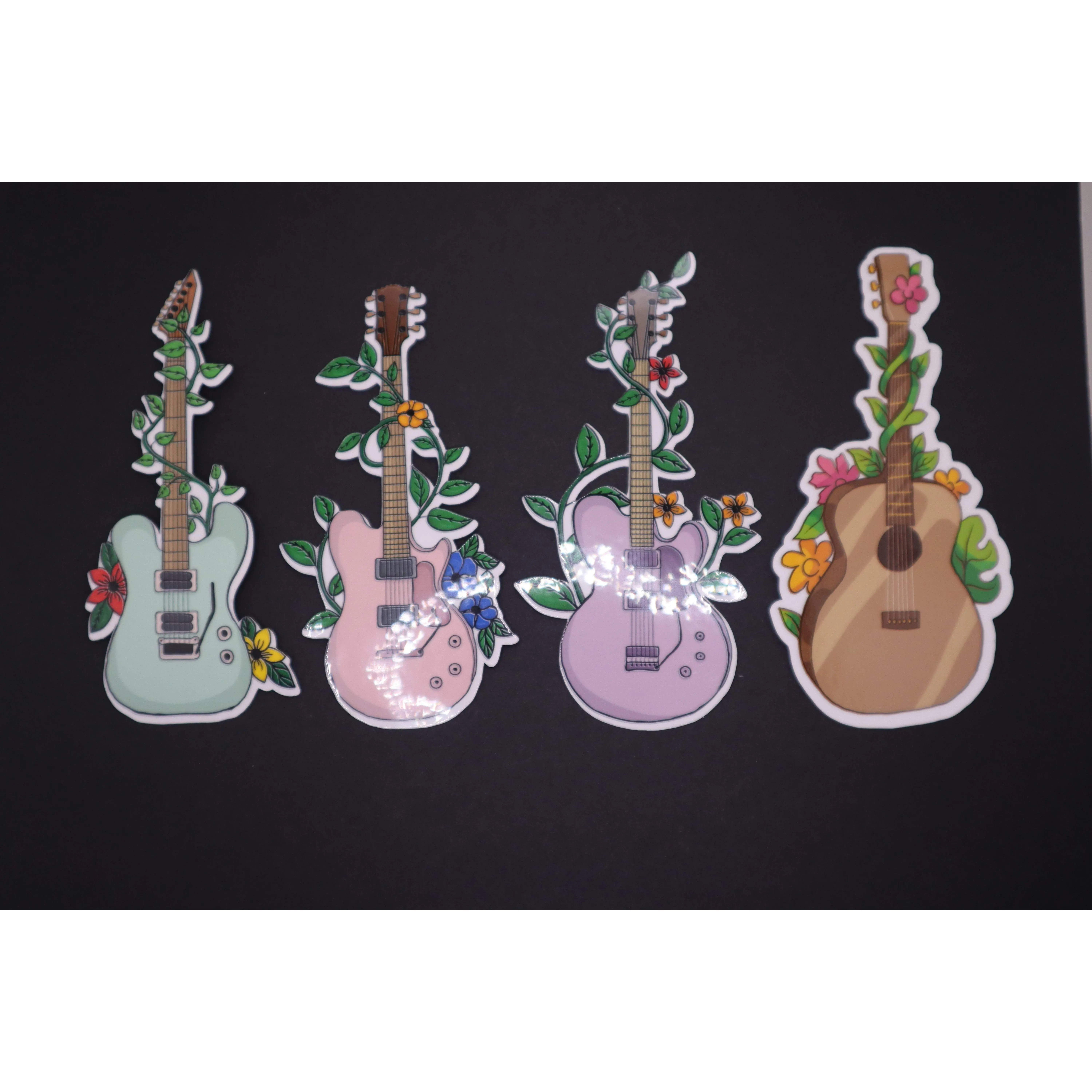 Floral Guitar Sticker Pack