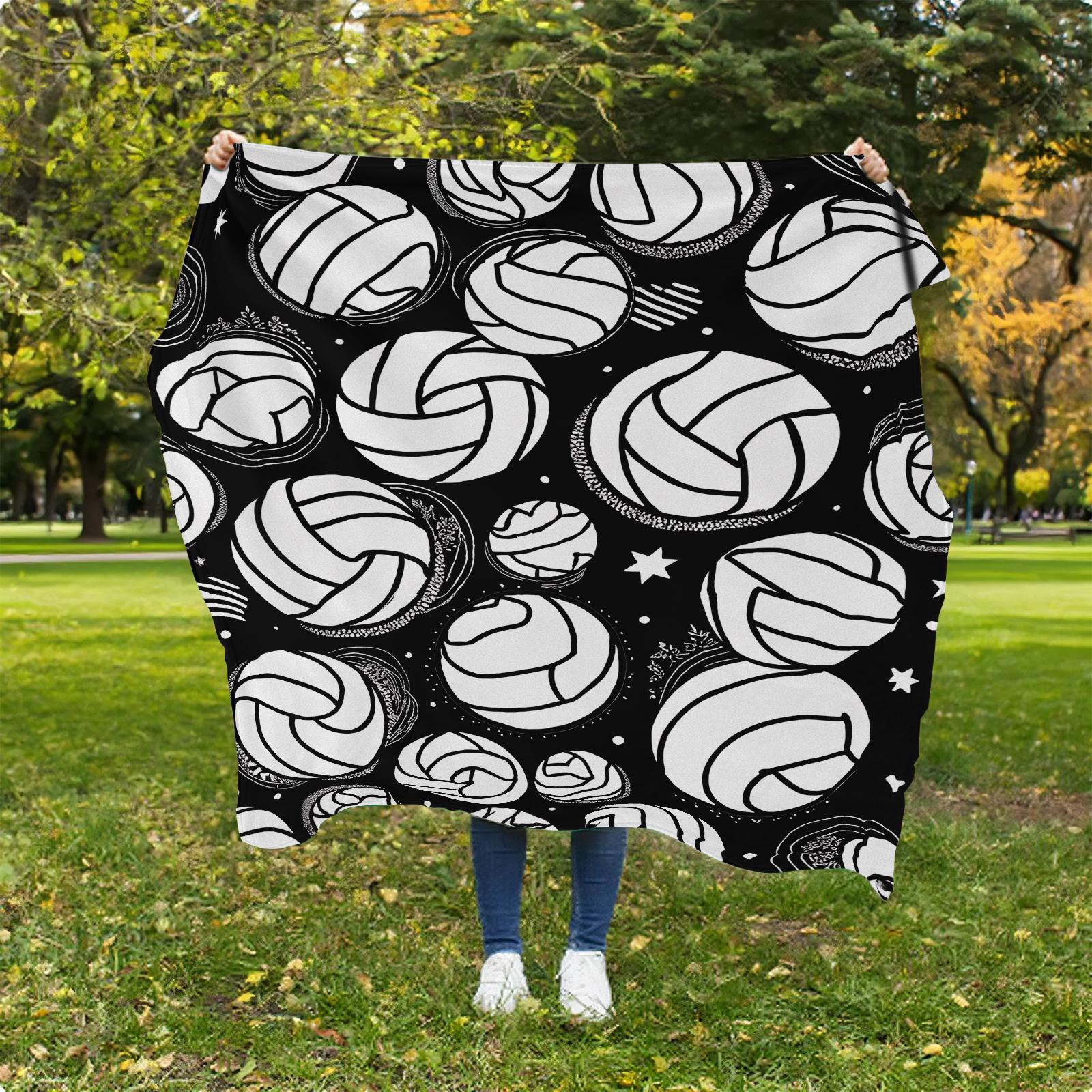 Volleyball Pattern Warm Blanket for Outdoor Sports and Leisure Soft Comfortable Ideal for Sports Enthusiasts and Fans Perfect Christmas or New Year Gift，baseball lover lightweight comfort sofa bed office travel