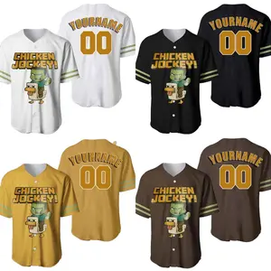 Personalized Minecraftt Chicken Jockey Jersey, Movie Baseball Jerysey, Custom Name and Number Jersey Shirt,