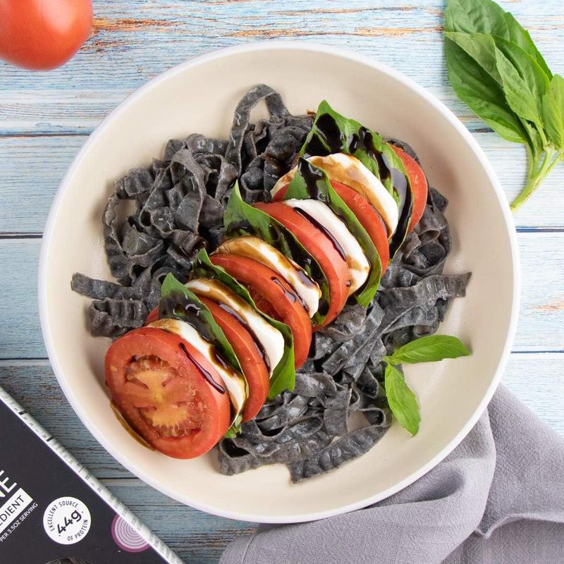 Organic Black Bean Fettuccine Bean Pasta (Multiple Pack Sizes) High Protein, Vegan, High Fiber
