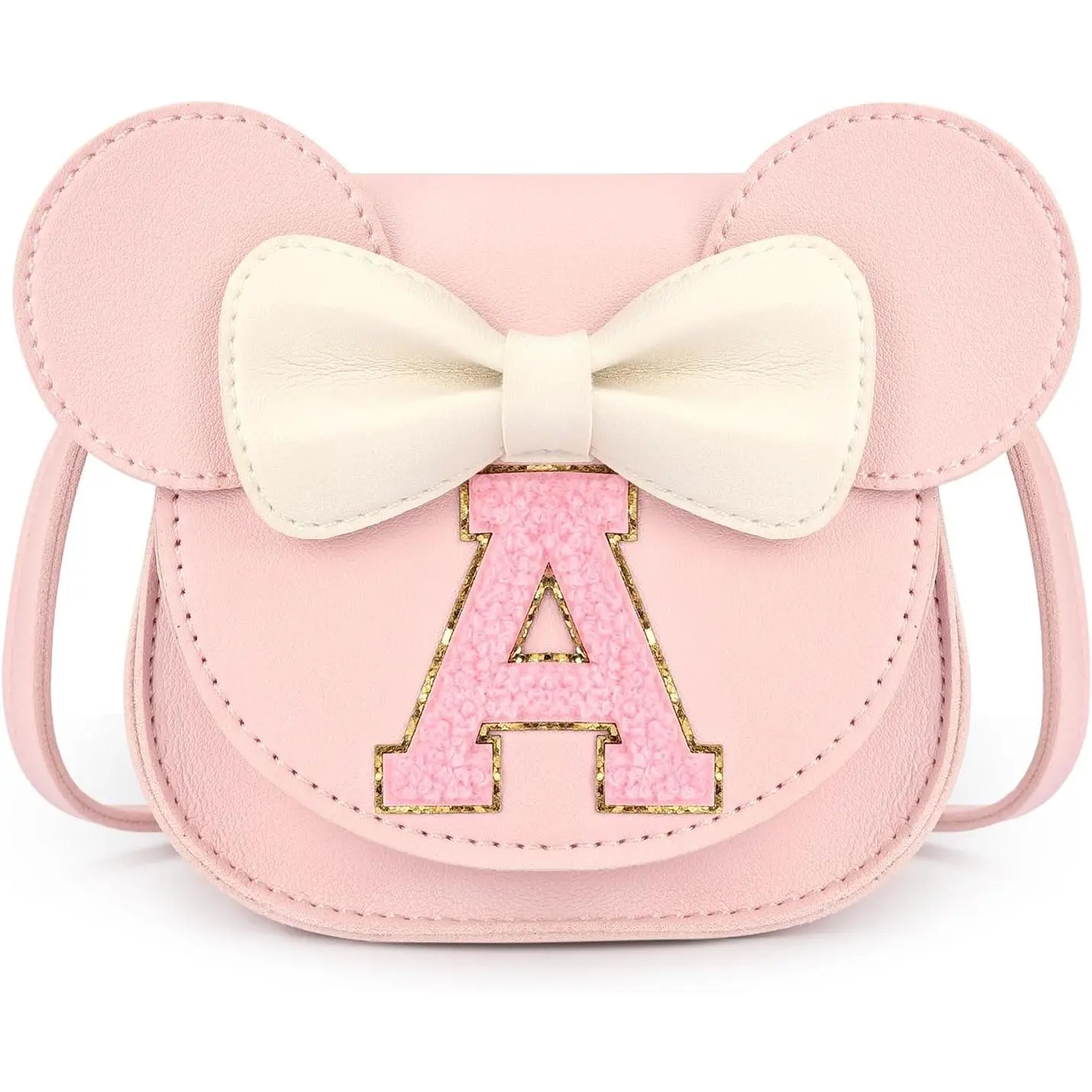 F-CPB12  Toddler Purse Girl Gifts: Girls Birthday Gifts for 3-8 - Toys for Ages 2-4 Girls Mini Mouse Ears Purse Pink A
