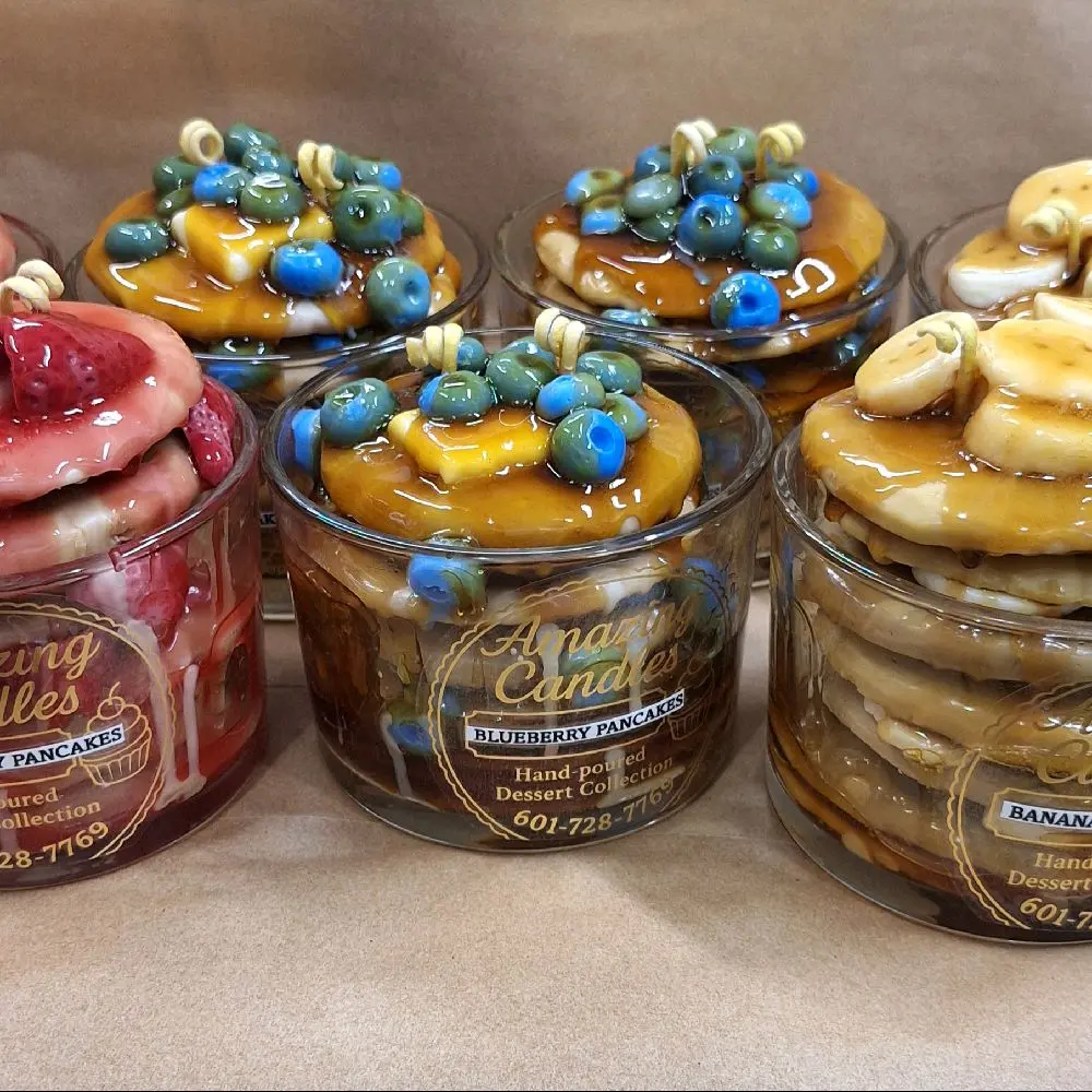 Pancakes Scented Candle - Decorative Jar Candle for Home Living Room, Bedroom Ambience