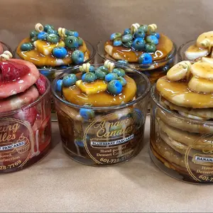 Pancakes Scented Candle - Decorative Jar Candle for Home Living Room, Bedroom Ambience