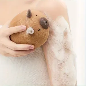 Adorable Bath Sponge Shaped Like a Capybara - a Soft And Gentle Exfoliating Brush Ideal for Scrubbing, Foaming, And Cleansing. an Excellent Gift for a Spa-Like Experience at Home, This Playful And Durable Bath Accessory Is Perfect for Pampering