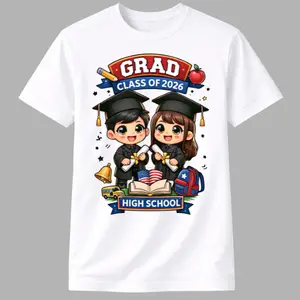 Class of 2026 Graduation T-Shirt – High School Grad Graphic Tee | Cute Graduate Shirt | Senior Gift for Boys & Girls | Unisex Shirt | Ms. Lauren Charles Design
