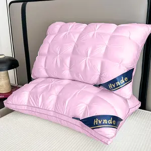 【Valentine's Day gifts】Hotel Collection Bed Pillows Queen Size Set of 2 - Original Down Alternative Pillow for Sleeping - Bedding for Back, Stomach or Side Sleepers（Pink）