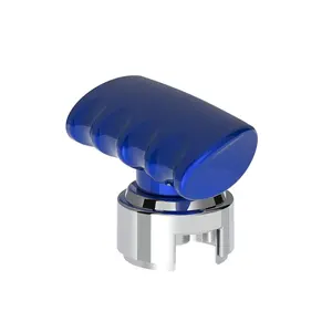 Thread-On T-Shape Gearshift Knob Chrome 13/15/18 Speed Adapter Indigo Blue