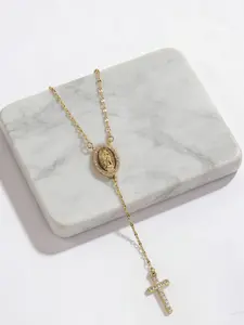 Fashion Zircon Cross Pendant Religious Necklace, Suitable for Daily Wear, Party, Valentine's Day Gift, Holiday Gift, Mother's Day Gift, Christmas Gift
