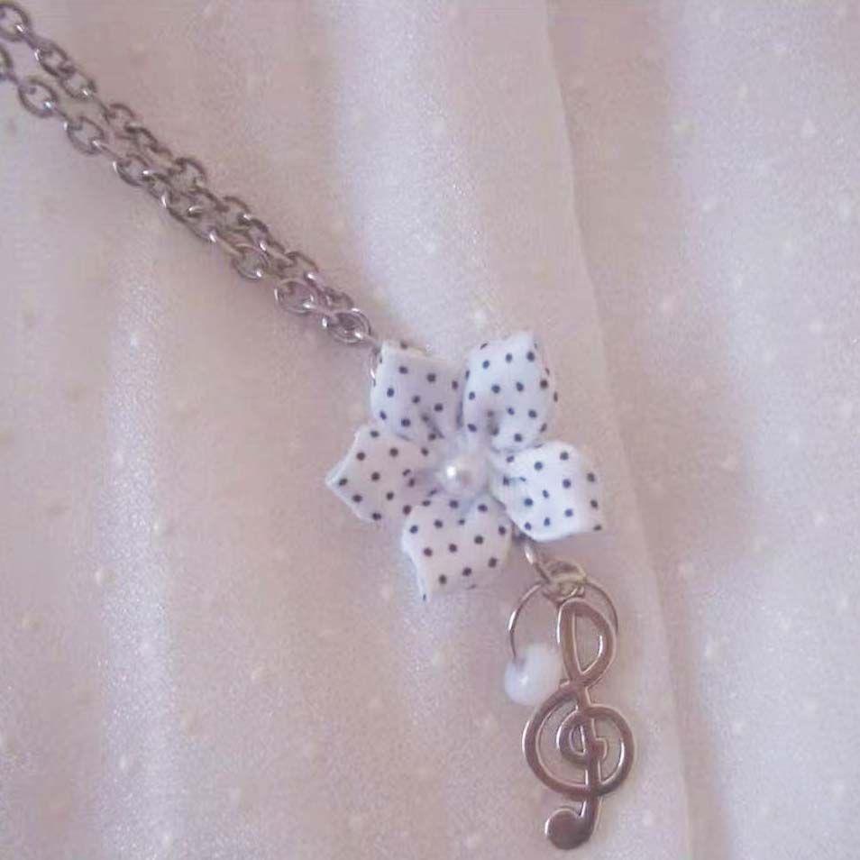 Cute Coquette Vintage Polka Dot Flower Treble Clef Earrings Sweet Aesthetic Daily Jewelry For Girls Perfect For Various Occasions