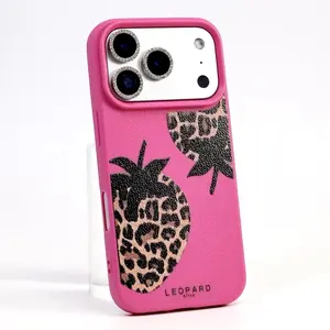 Compatible with iPhone 17, 16, 15, 14, 13, and Pro Max models. Pink soft-shell strawberry minimalist premium design shockproof protective case. Fits iPhone 17/16/15 Pro Max/14/13/. Unisex couple's protective case.