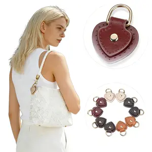 DIY Knitted Bag Heart-Shaped Ear Accessories 1 Pair Hand-Sewn Hook Style Versatile Handmade Bag Upgrade Decorative Ears