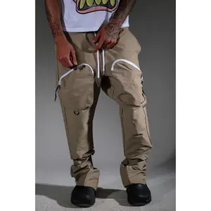 MT - Stacked Cargo Nylon Pants - Taupe - MT236